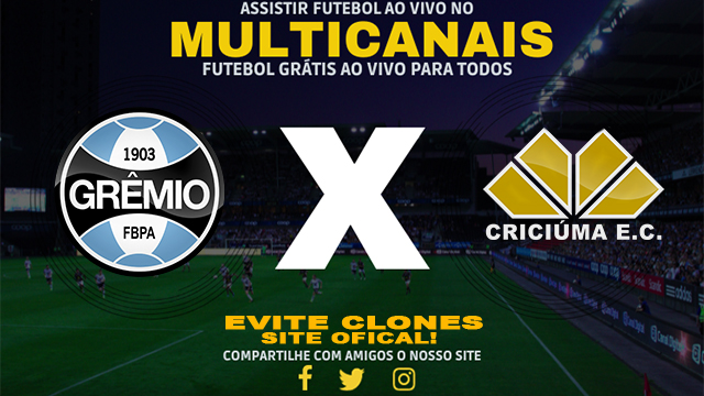 Assistir Grêmio x Criciúma AO VIVO Online 25/09/2024