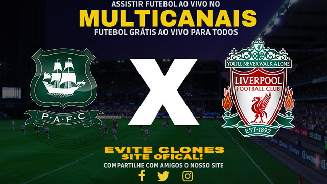 Assistir Plymouth x Liverpool AO VIVO Online 09/02/2025