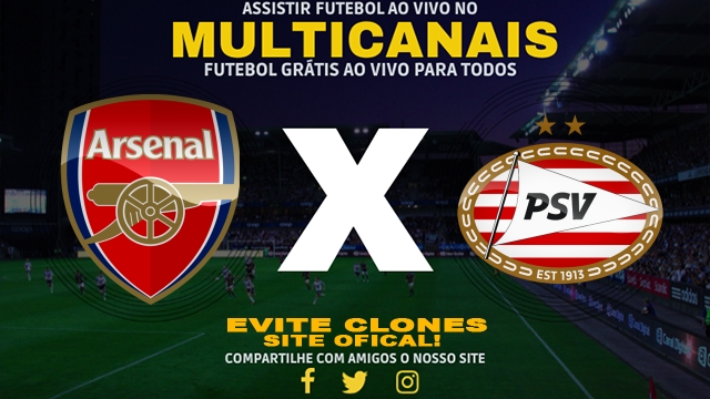 Assistir Arsenal x PSV AO VIVO Online 12/03/2025